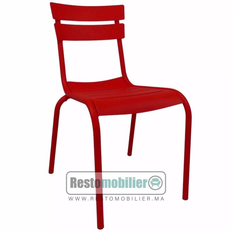 Chaise en aluminium Fréjus Rouge